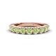 1 - Malaine 1.04 ctw Peridot (3.00 mm) 9 Stone Wedding Band 