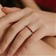 2 - Malaine 1.04 ctw Red Garnet (3.00 mm) 9 Stone Wedding Band 