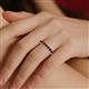 2 - Malaine 1.04 ctw Red Garnet (3.00 mm) 9 Stone Wedding Band 