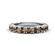 1 - Malaine 0.90 ctw Smoky Quartz (3.00 mm) 9 Stone Wedding Band 