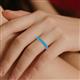 2 - Malaine 0.63 ctw Turquoise (3.00 mm) 9 Stone Wedding Band 