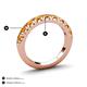3 - Malaine 0.72 ctw Citrine (3.00 mm) 9 Stone Wedding Band 