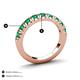 3 - Malaine 0.90 ctw Emerald (3.00 mm) 9 Stone Wedding Band 