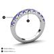 3 - Malaine 0.72 ctw Iolite (3.00 mm) 9 Stone Wedding Band 