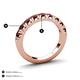 3 - Malaine 1.04 ctw Red Garnet (3.00 mm) 9 Stone Wedding Band 