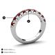 3 - Malaine 1.04 ctw Red Garnet (3.00 mm) 9 Stone Wedding Band 