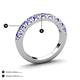 3 - Malaine 0.81 ctw Tanzanite (3.00 mm) 9 Stone Wedding Band 