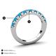 3 - Malaine 0.63 ctw Turquoise (3.00 mm) 9 Stone Wedding Band 