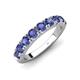 4 - Malaine 0.72 ctw Iolite (3.00 mm) 9 Stone Wedding Band 