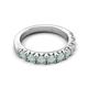5 - Malaine 0.54 ctw Opal (3.00 mm) 9 Stone Wedding Band 