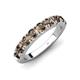 4 - Malaine 0.90 ctw Smoky Quartz (3.00 mm) 9 Stone Wedding Band 