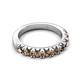 5 - Malaine 0.90 ctw Smoky Quartz (3.00 mm) 9 Stone Wedding Band 