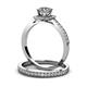 4 - Renee 0.77 ctw Natural Diamond (4.80 mm) Halo Bridal Set Ring 