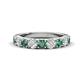 1 - Malaine 1.00 ctw Created Alexandrite and Lab Grown Diamonds (3.00 mm) 9 Stone Wedding Band 