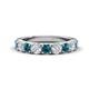 1 - Malaine 0.90 ctw Blue Diamond and Lab Grown Diamonds (3.00 mm) 9 Stone Wedding Band 