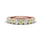 1 - Malaine 0.98 ctw Peridot and Lab Grown Diamonds (3.00 mm) 9 Stone Wedding Band 