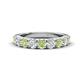 1 - Malaine 0.98 ctw Peridot and Lab Grown Diamonds (3.00 mm) 9 Stone Wedding Band 