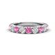 1 - Malaine 1.25 ctw Pink Sapphire and Lab Grown Diamonds (3.00 mm) 9 Stone Wedding Band 