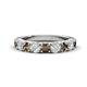 1 - Malaine 0.90 ctw Smoky Quartz and Lab Grown Diamonds (3.00 mm) 9 Stone Wedding Band 