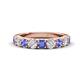 1 - Malaine 0.85 ctw Tanzanite and Lab Grown Diamonds (3.00 mm) 9 Stone Wedding Band 