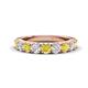 1 - Malaine 0.90 ctw Yellow Diamond and Lab Grown Diamonds (3.00 mm) 9 Stone Wedding Band 