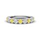 1 - Malaine 0.93 ctw Yellow Sapphire and Lab Grown Diamonds (3.00 mm) 9 Stone Wedding Band 