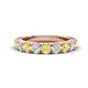 1 - Malaine 0.93 ctw Yellow Sapphire and Lab Grown Diamonds (3.00 mm) 9 Stone Wedding Band 