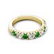 5 - Malaine 0.98 ctw Green Garnet and Lab Grown Diamonds (3.00 mm) 9 Stone Wedding Band 