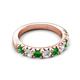 5 - Malaine 0.98 ctw Green Garnet and Lab Grown Diamonds (3.00 mm) 9 Stone Wedding Band 