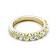 5 - Malaine 0.98 ctw Peridot and Lab Grown Diamonds (3.00 mm) 9 Stone Wedding Band 