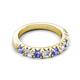 5 - Malaine 0.85 ctw Tanzanite and Lab Grown Diamonds (3.00 mm) 9 Stone Wedding Band 