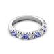 5 - Malaine 0.85 ctw Tanzanite and Lab Grown Diamonds (3.00 mm) 9 Stone Wedding Band 