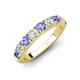 4 - Malaine 0.85 ctw Tanzanite and Lab Grown Diamonds (3.00 mm) 9 Stone Wedding Band 