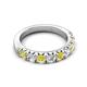 5 - Malaine 0.90 ctw Yellow Diamond and Lab Grown Diamonds (3.00 mm) 9 Stone Wedding Band 