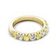 5 - Malaine 0.93 ctw Yellow Sapphire and Lab Grown Diamonds (3.00 mm) 9 Stone Wedding Band 