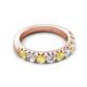 5 - Malaine 0.93 ctw Yellow Sapphire and Lab Grown Diamonds (3.00 mm) 9 Stone Wedding Band 