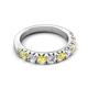 5 - Malaine 0.93 ctw Yellow Sapphire and Lab Grown Diamonds (3.00 mm) 9 Stone Wedding Band 