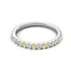 5 - Kalina 0.28 ctw Yellow Sapphire and Natural Diamonds 18 Stone Wedding Band 
