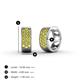 4 - Anais Yellow Diamond Hoop Earrings 