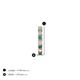 3 - Nico 0.14 ctw Petite Single Huggie Earring in Created Alexandrite and Natural Diamonds 