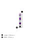 3 - Nico 0.12 ctw Petite Single Huggie Earring in Amethyst and Natural Diamonds 