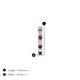 3 - Nico 0.12 ctw Petite Single Huggie Earring in Amethyst and Natural Diamonds 