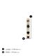 3 - Nico 0.14 ctw Petite Single Huggie Earring in Natural Black Diamonds and White Diamonds 