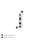 3 - Nico 0.14 ctw Petite Single Huggie Earring in Natural Black Diamonds and White Diamonds 