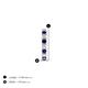 3 - Nico 0.14 ctw Petite Single Huggie Earring in Blue Sapphire and Natural Diamonds 