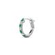 1 - Nico 0.12 ctw Petite Single Huggie Earring in Emerald and Natural Diamonds 