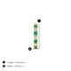 3 - Nico 0.12 ctw Petite Single Huggie Earring in Emerald and Natural Diamonds 