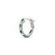 1 - Nico 0.14 ctw Petite Single Huggie Earring in Green Garnet and Natural Diamonds 