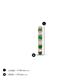 3 - Nico 0.14 ctw Petite Single Huggie Earring in Green Garnet and Natural Diamonds 