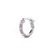 1 - Nico 0.14 ctw Petite Single Huggie Earring in Pink Sapphire and Natural Diamonds 